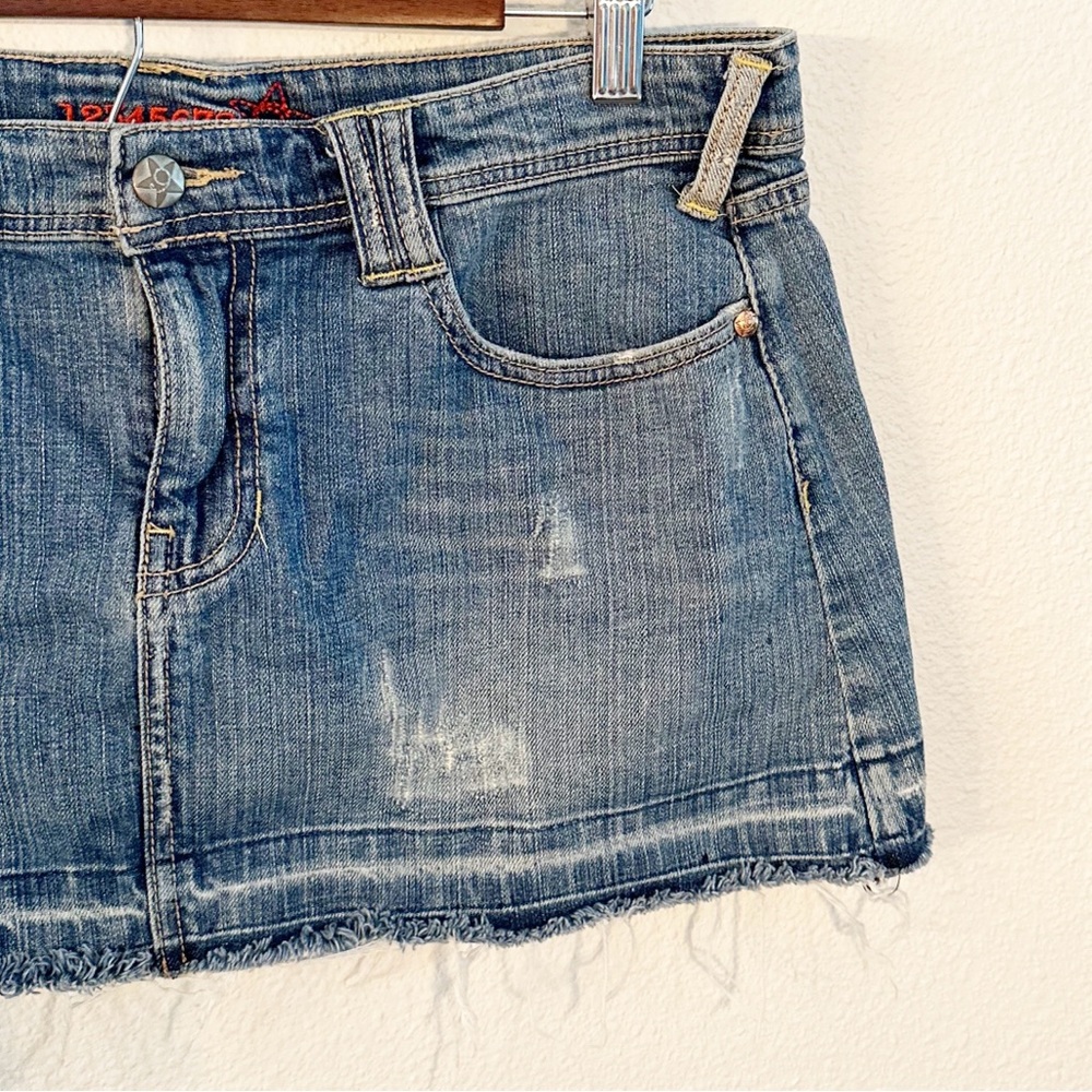 123456789 Brand Y2K Denim Mini Skirt Size 13 - Picture 3 of 6